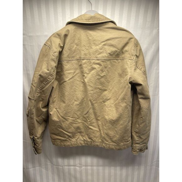 Aeropostale Jacket Size Medium Tan Winter Mens Pockets Zip Up - Picture 5 of 7